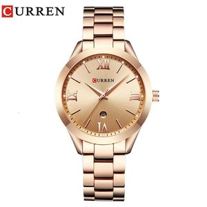 Curren relógio de ouro feminino relógios senhoras 9007 aço pulseira feminina relógios relógio feminino relogio feminino montre femme cj191112727