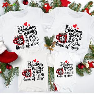 Family Matching Outfits Christmas Tshirts for Baby Shirts Kids Teen Matching Family Outfits Funny Kids T-shirts Girls Children Party Clothes Family Look 231129