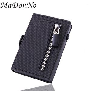 RFID FIBER FIBER MĘŻCZYZNA PIELĘGNACJA MONETA MONETA TOSS PIENIĄDZE MALE MAL BILLFold Thin Mini Ridge Man Magic Black Vollet Walet Portfels1228d