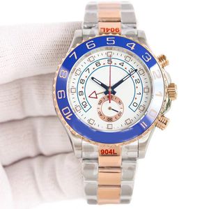 mens watch automatic machinery watchs relojes 44mm Rotating outer ring Blue bioceramic bezel Stainless steel gold and silver watch Waterproof sapphire wristwatch