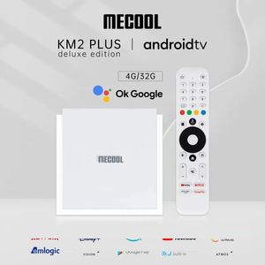 Mecool KM2 Plus Deluxe DDR4 4GB 32GB Android 11 TV Kutusu Amlogic S905X4 Google Sertifikalı Netflix 4K ATV Kutusu 5G WiFi 6 D0by ATM0S ASTIO VS KM2 Plus