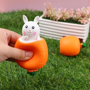 Squishy Carrot Rabbit Squeeze Telescopic Toys Children's Radish Rabbit Cup Pinch Toy Creative Stress Relief Novely Bunny Miniature Sensory Toys For Kid DHL
