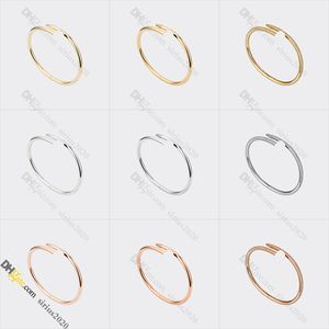 Nail Jewelry for Women Designer Bracelet Titanium Steel Bangle Gold-plated Never Fading Non-allergic, Gold/sier/rose Gold, Store/21491608