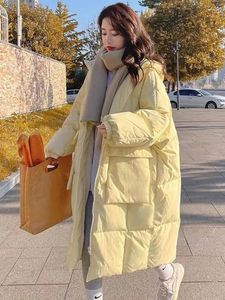 Women's Trench Coats Parkas Winter Coat Women Fall 2023 Korean Fashion Oversized Jacket With Hooded Loose Elegant Ladies Zipper Outerwear