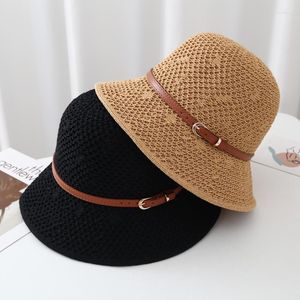 Breite Krempe Hüte Vintage Damen Sun Fedora Strohhut Verstellbarer Retro Gold geflochtener weiblicher Sonnenschirm Schiebermütze Visier für Frauen