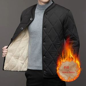 Mens Down Parkas Quality Winter Puffer Jackets Kläder Business Plaid Cotton Jacka Padded Thick Alpaca Coats Casaca Para Hombre 231129