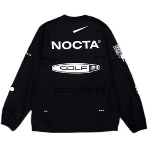 スパイダーメンズパーカーUSバージョンNocta Golf Coブランドドロー通気性のクイック乾燥レジャースポーツTシャツ長袖ラウンドネック夏66