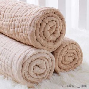 Blankets Swaddling 6 Layer Baby Receiving Blanket Bamboo Cotton Swaddle Wrap bath towel Warm Quilt Bed Cover Infant Kids Muslin Baby Blanket R231130