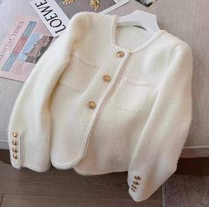 Women's Sweaters Fall Winter New Knit Cardigan Vintage Camel Black Sweater Short Coat clothes