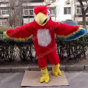 Noel Kırmızı Parrot Maskot Kostümleri Cadılar Bayramı Çizgi Film Karakter Kıyafet Takım Karakter Karnaval Xmas Reklam, Doğum Günü Partisi Fantezi Elbise Erkek Kadınlar