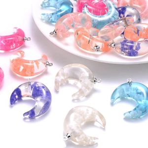 Charms 10 Stücke Kreative Chic Transparent Harz Mond Leuchtenden Bunten Himmel Glas Klar Leuchtende Anhänger Für Halskette Schmuck Machen