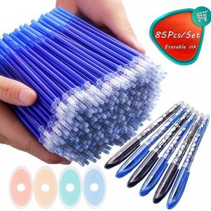 Painting Pens 85PcsSet Blue Black Ink Gel Rod 05mm Erasable Refill Ballpoint Washable Handle School Writing Stationery 230428