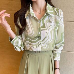 Women's Blouses Shirts Fashion Women Vintage Long-Sleeved Printed Summer and Autumn New Casual Loose in Topsyolq