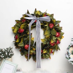 Decorative Flowers Autumn Garland Fall Decor Christmas Wreath Thanksgiving Outside Front Door Artificial Flower Year Home Drop