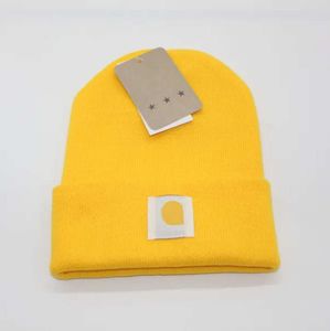 Gorro de invierno para hombre, gorros de abrigo de marca, gorro de lana de punto doblado de doble capa americano y europeo, gorro de lana de alta calidad GH5