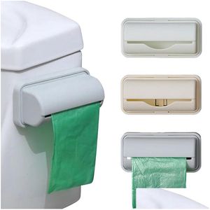 Bathroom Shelves Shees Trash Bags Storage Box Garbage Dispenser For Kitchen Wall Mounted Grocery Holder Plastic Container 230503 Drop Otesb