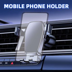 Yükseltme Gravity Araba Telefon Tutucu Hava Havalandırıcı Klip Mobil Montaj Stand Otomatik GPS Navigation Akıllı Telefon Braketi İPhone 14 Samsung Huawei