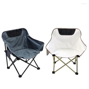 Camp Furniture Moon Chair Camping Iron Garden Pall Outdoor for Fishing Picnic Party Beach Foldbar Recliner