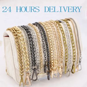 Metal Chain strap for bags DIY Handles Crossbody Accessories for Handbag Luxury Brand Detachable Replacement Purse Chain strap 231129