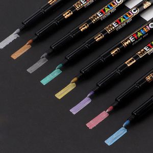 Markers 8pc set metalli color Pen Art Marker brush pen mark write Stationery Student Office school supplies Calligraphy 230428
