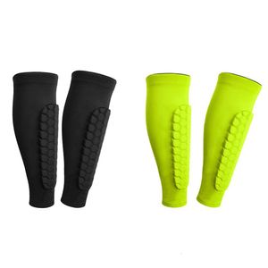 Skyddsutrustning Soccer Shin Guards Outdoor Sport Honeycomb Anticollision Pads Protection Leg Guard Socks Protector Sport Safety Drop DHT1R