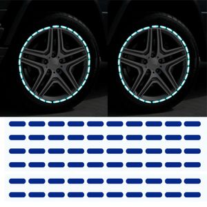 Upgrade Upgrade Car Wheel Reflective Sticker Auto Handlebar DIY Decorative Stripe Tape Exterior Decor Safety Luminous Decals Car Accessories