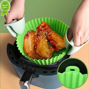 Novo revestimento de ar -arefryer de bandeja de cesta de silicone para fritadeiras de fryer Acessórios de contêineres reutilizáveis ​​Pan Baking Molder Shape Shape Protector