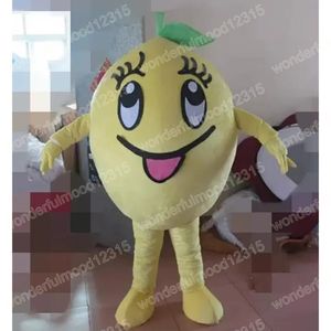 2024 Performance lemon Mascot Costumes Cartoon Carnival Hallowen Performance Unisex Fancy Games Outfit Holiday Outdoor Advertising Outfit Suit