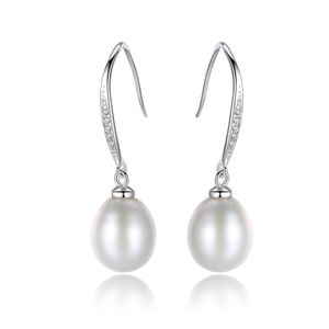 Französische romantische Marke Perle Ohrbügel baumelnde Ohrringe Frauen Mode Luxus S925 Silber 3A Zirkon Ohrringe weiblich High-End 18k vergoldet Schmuck Valentinstag Geschenk