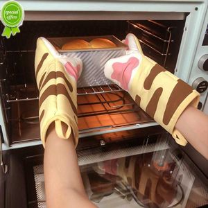 New Single Microwave Cotton Gloves Cute Cat Paws Oven Insulation Gloves Single Kitchen Baking Supplies