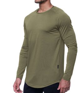 lu Abbigliamento da yoga da uomo T-shirt sportiva a maniche lunghe da uomo Stile sportivo Abbigliamento da allenamento attillato Abbigliamento elastico ad asciugatura rapida Marea traspirante e casual