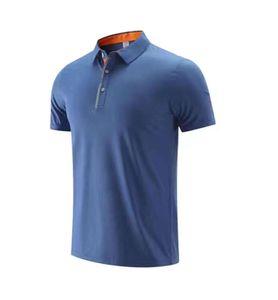 LL Polo para hombre al aire libre, camiseta corta de secado rápido que absorbe el sudor, manga masculina, gran cantidad, delgada y delgada 1