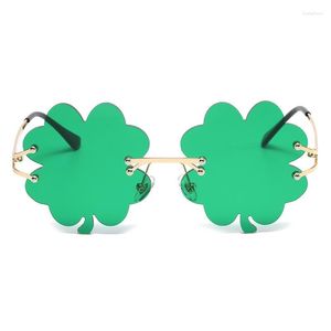 Óculos de sol Lucky St Patrick, steampunk shamrock deixa mulheres irlandes sem aro de sol