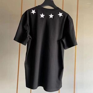 Erkek Tişörtleri Moda Kadın Markası Üst düzey T-Shirt Orijinal Pentagram Baskı Tasarımı Lüks Erkek Üstleri Yüksek Kalite Ünlü UNISEX