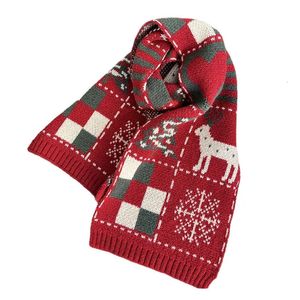 Scarves Wraps Winter Korean Fashion Children's Scarf Year Christmas Knitting Baby Shawls Wool Neck Wrap Kid Accessories Toddler Scarves 231129