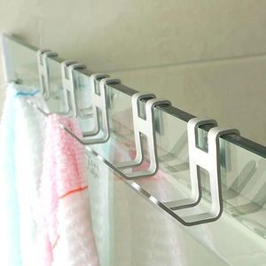 Ganci Rails Spazio creativo Gancio per porta in alluminio Cucina a forma di H Bagno Appeso Portaoggetti Doccia Borsa per asciugamani Stoviglie Organizer Hardware