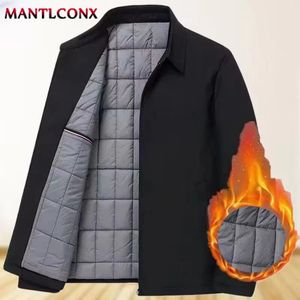 Mens Down Parkas Turndown Collar Thick Warm Winter Jackets for Men Autumn Casual Jacket Blazer Office Dress Coat Social Outerwear 3XL 231129