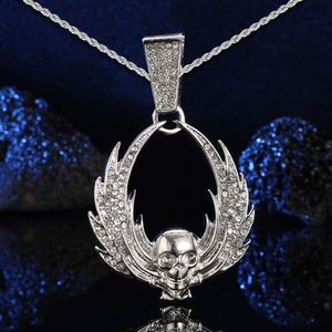 Kubansk länkkedja mens halsband halloween diamant hänge cool fest skalle hänge personliga halsband smycken hip hop halsband män smycken