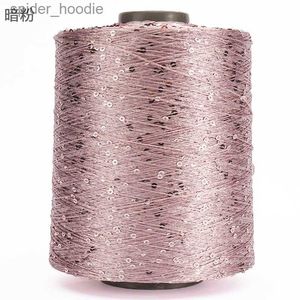 Fio 500G Glitter FancyYarn Lantejoulas Mão Crochet Fio Tricô Roupas NeedleworkFio com Lantejoulas Tricô Fio Needlework Lantejoulas L231130