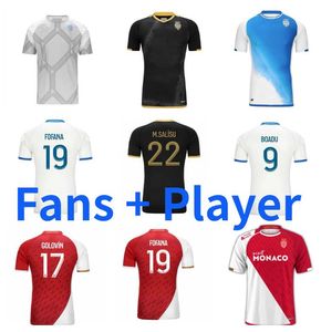 Versione fan dei giocatori Maillot de foot Monaco 23/24 Maglie da calcio per bambini kit AS BEN YEDDER MINAMINO VOLLAND BOADU EMBOLO MARTINS bambini 2023 2024 Maglie da calcio ragazzi