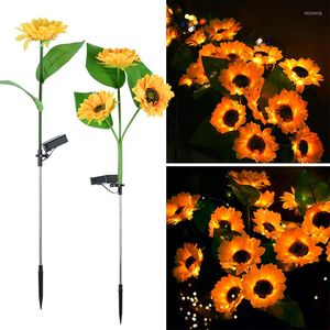 Dekorative Blumen-Solar-Sonnenblumen außerhalb des Garten-Rasen-Licht-LED wasserdichter Weg für Patio-Yard-Hochzeits-Feiertags-Dekoration