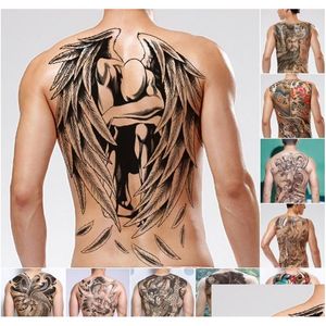 Temporary Tattoos B3 Men Tattoos Flash Chinese Sticker Water For 48X34Cm Man Fake God Waterproof C18122801 Tattoo Temporary Back Trans Dh1Ew