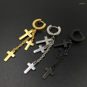 Ohrstecker Alisouy 2 Stück Herren Damen Edelstahl Baumeln Kreuz Ohr Huggies Ohrring Punk Style Für Herren