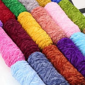 Yarn DIY Pleuche Chenille Yarn Gold Luster Velvet Knitting Sewing Material Woven for Scarf   Sweater   Doll 100g 180m L231130