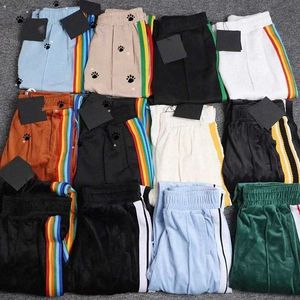 Pa Designer Rainbow Angel Men Palm Long Pants Stripe Jogger Trouser Joggers Casual Winter Mens Track Pant Rainbows Side Stripes Trousers