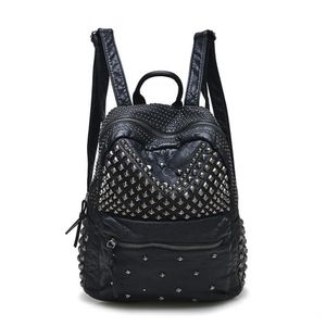 Plecak 2021 Fashion Women Plecki Plakowe skórzane lady dziewczyny torby podróżne Nit Student School Bag269k