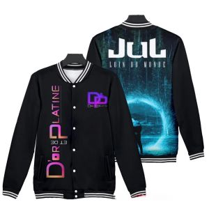 Raper Jul C'est Pas des lol 3D Baseball Jacket Women Men Men Bomber Kurtka wierzchnia streetwear Hip Hop College Baseball Mundur