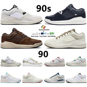 Jumpman 90 Stadium 90s Mens Basketball Shoes Brown Kelp Sail Black Neutral White Grey Coffee Pink University Red Men Women Trainers Sports Sneakers Platform Shoe