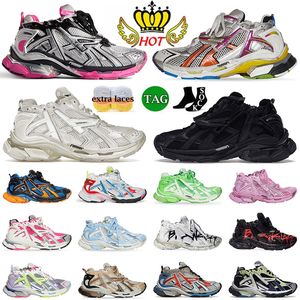 track runners 7.0 balencaigas tracks 2023 Designer Shoes Platform Transmit sense mens women BURGUNDY Sneakers Deconstruction 【code ：L】