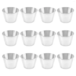 Baking Moulds 12 Pack Stainless Steel Condiment Sauce Cups Commercial Grade Dipping Ramekin Portion
